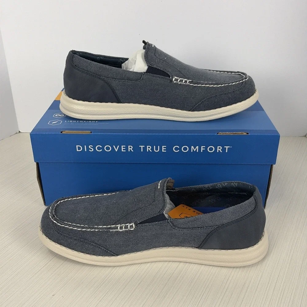 Nunn Bush Brewski MT Slip Ons Shoes Navy Marine Mens Size 8.5 W NIB 84902